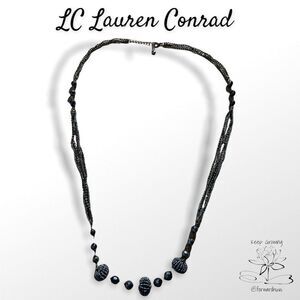 Lauren Conrad Black Pill Bead Necklace